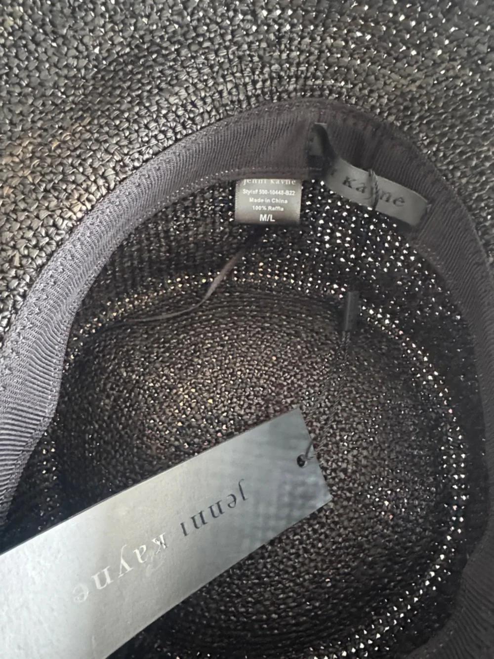 Jenni Kayne Black Woven Floppy Sun Hat - Picture 2 of 4